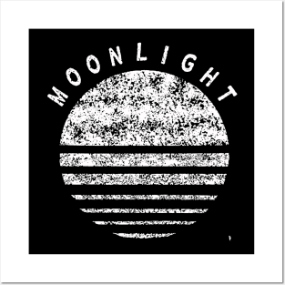 Moonlight , white moon, Posters and Art